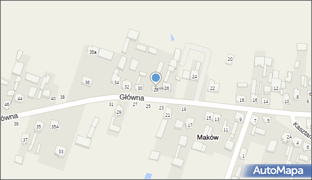 Maków, Główna, 28, mapa Maków