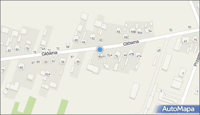 Maków, Główna, 53, mapa Maków