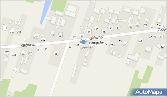 Maków, Główna, 85, mapa Maków