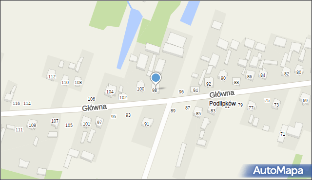 Maków, Główna, 98, mapa Maków