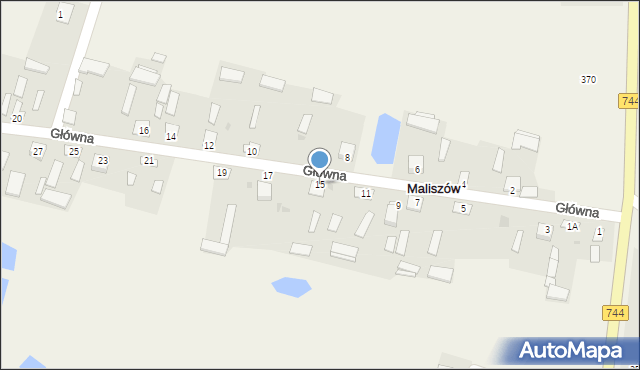 Maliszów, Główna, 15, mapa Maliszów