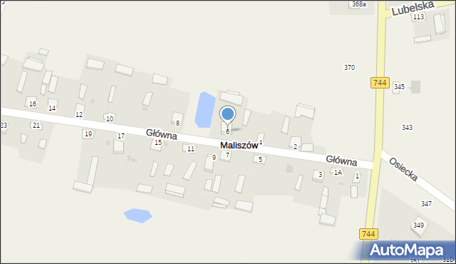 Maliszów, Główna, 6, mapa Maliszów