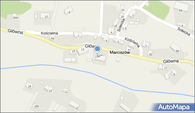 Marciszów, Główna, 13A, mapa Marciszów