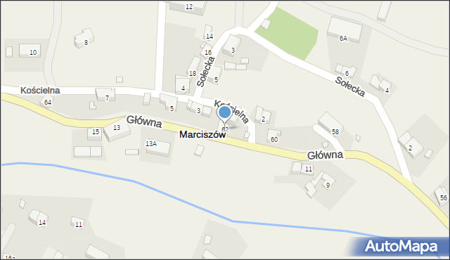 Marciszów, Główna, 62, mapa Marciszów