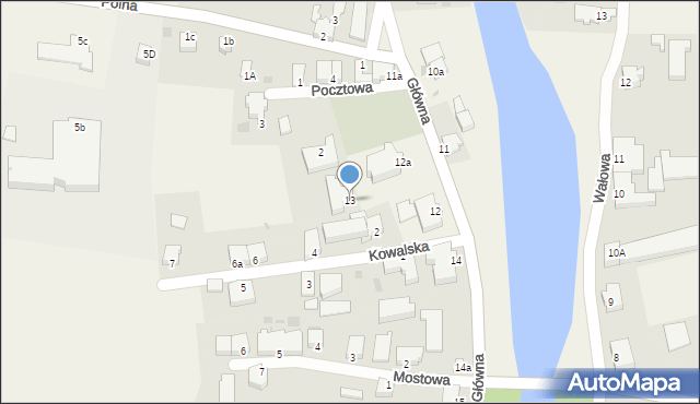 Marzęcino, Główna, 13, mapa Marzęcino