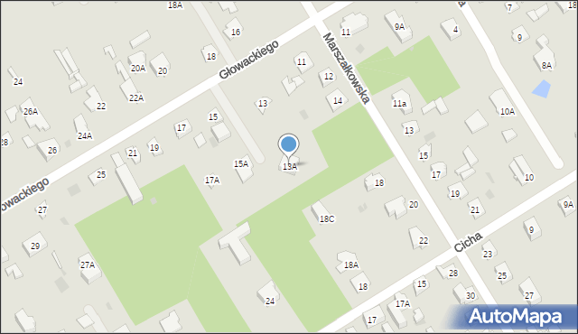 Milanówek, Głowackiego Aleksandra, 13A, mapa Milanówek