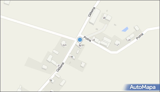 Miłocice, Główna, 54, mapa Miłocice