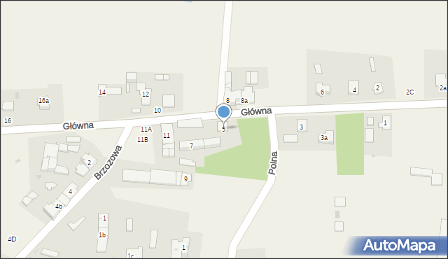 Miodary, Główna, 5, mapa Miodary