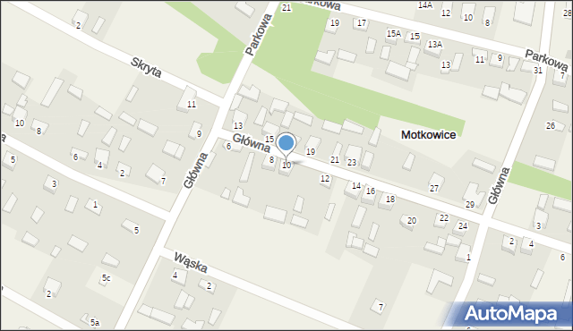 Motkowice, Główna, 10, mapa Motkowice