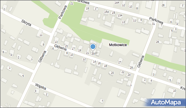 Motkowice, Główna, 23, mapa Motkowice