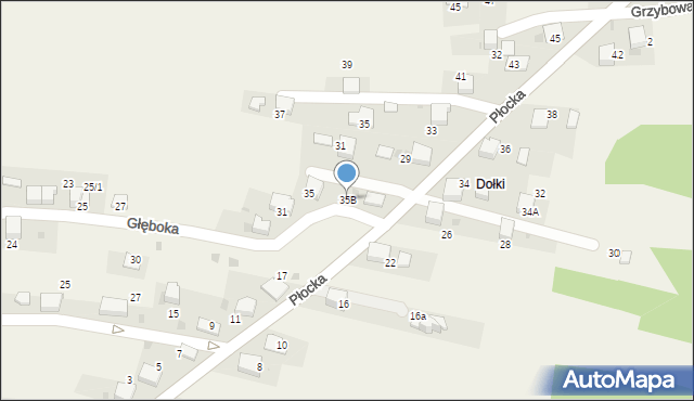 Myślachowice, Głęboka, 35B, mapa Myślachowice