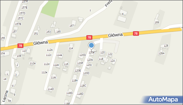 Nakło Śląskie, Główna, 120a, mapa Nakło Śląskie