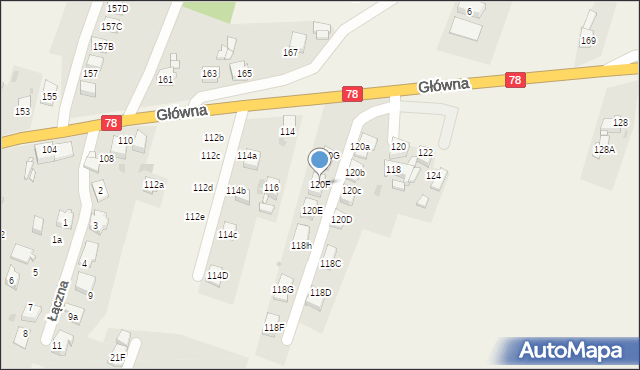 Nakło Śląskie, Główna, 120F, mapa Nakło Śląskie