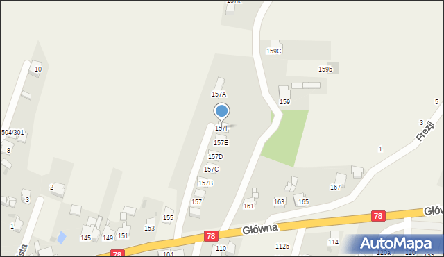 Nakło Śląskie, Główna, 157F, mapa Nakło Śląskie