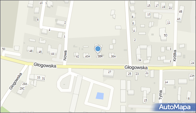 Niechlów, Głogowska, 38B, mapa Niechlów