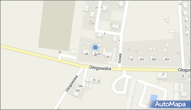 Niechlów, Głogowska, 46, mapa Niechlów