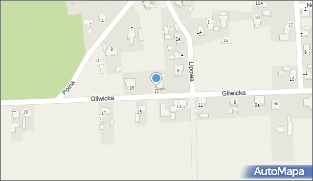 Niezdrowice, Gliwicka, 12, mapa Niezdrowice