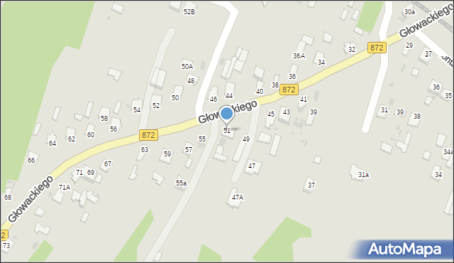 Nisko, Głowackiego Bartosza, 51, mapa Nisko