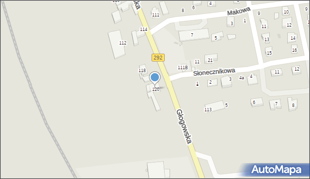 Nowa Sól, Głogowska, 120, mapa Nowa Sól