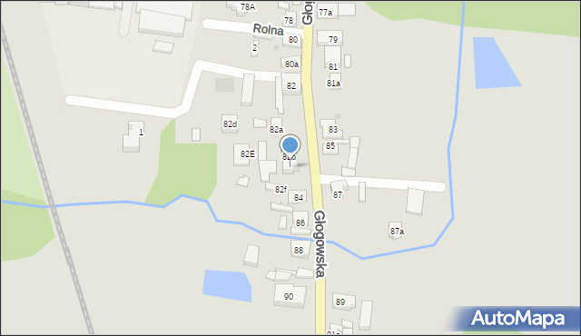 Nowa Sól, Głogowska, 82c, mapa Nowa Sól