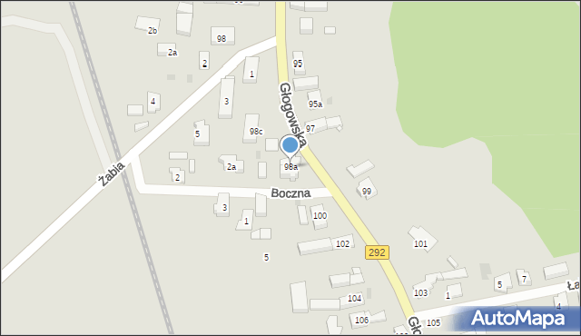 Nowa Sól, Głogowska, 98a, mapa Nowa Sól