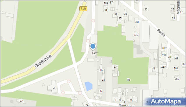 Nowa Wieś, Główna, 1A, mapa Nowa Wieś