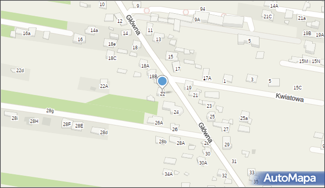 Nowa Wieś, Główna, 22, mapa Nowa Wieś