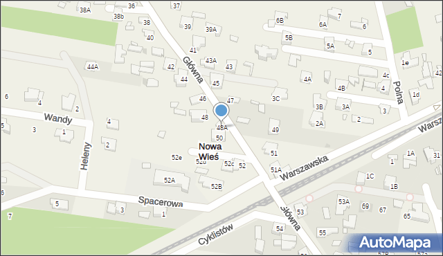 Nowa Wieś, Główna, 48A, mapa Nowa Wieś