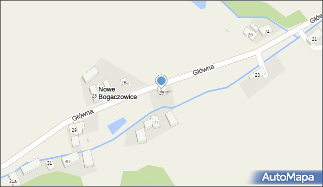 Nowe Bogaczowice, Główna, 25, mapa Nowe Bogaczowice