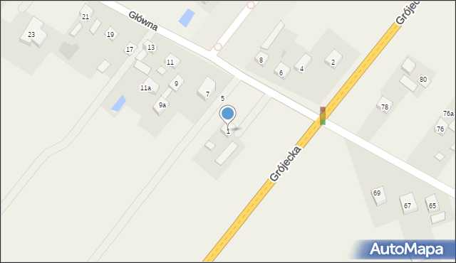 Nowe Grobice, Główna, 1, mapa Nowe Grobice