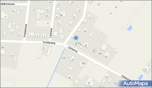 Nowe Grobice, Główna, 22, mapa Nowe Grobice