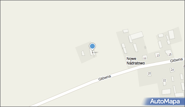 Nowe Nadratowo, Główna, 7, mapa Nowe Nadratowo