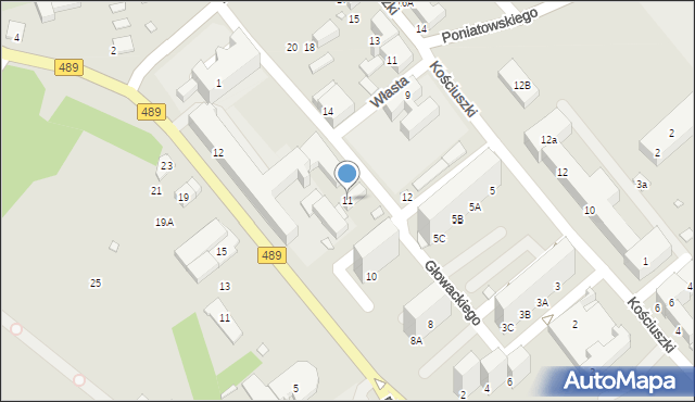 Nysa, Głowackiego Bartosza, 11, mapa Nysy