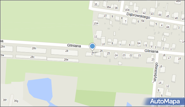 Oleśnica, Gliniana, 27, mapa Oleśnica