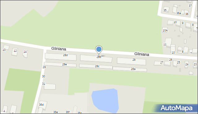 Oleśnica, Gliniana, 28b, mapa Oleśnica