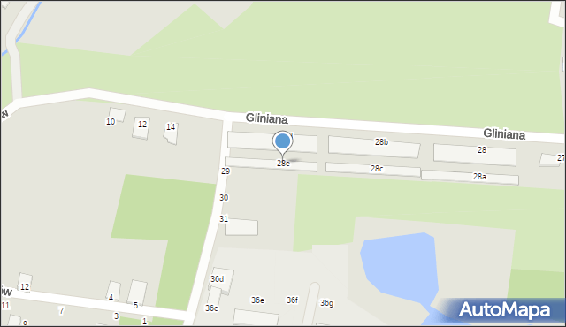 Oleśnica, Gliniana, 28e, mapa Oleśnica