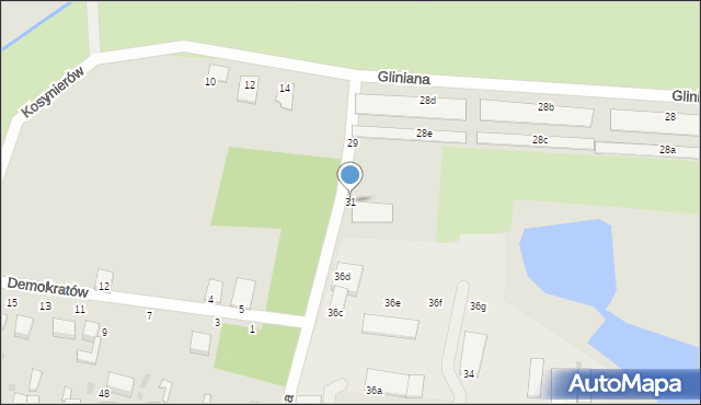 Oleśnica, Gliniana, 31, mapa Oleśnica