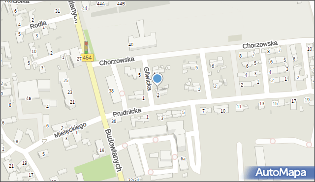 Opole, Gliwicka, 4, mapa Opola