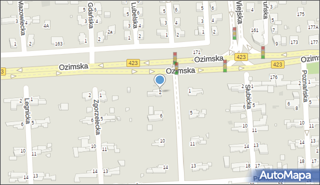 Opole, Głogowska, 2, mapa Opola