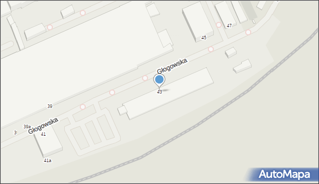 Opole, Głogowska, 43, mapa Opola