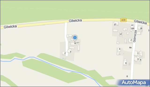 Ortowice, Gliwicka, 6, mapa Ortowice