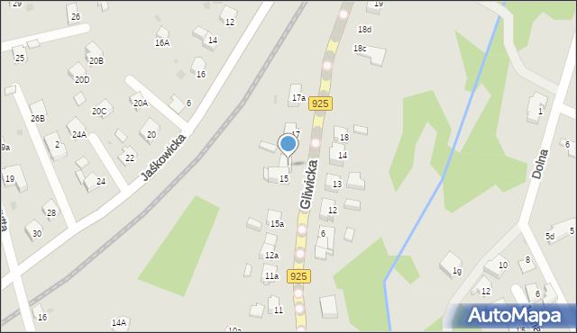 Orzesze, Gliwicka, 16, mapa Orzesze