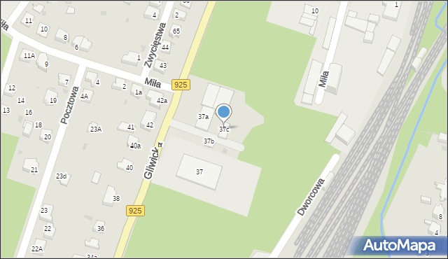 Orzesze, Gliwicka, 37c, mapa Orzesze