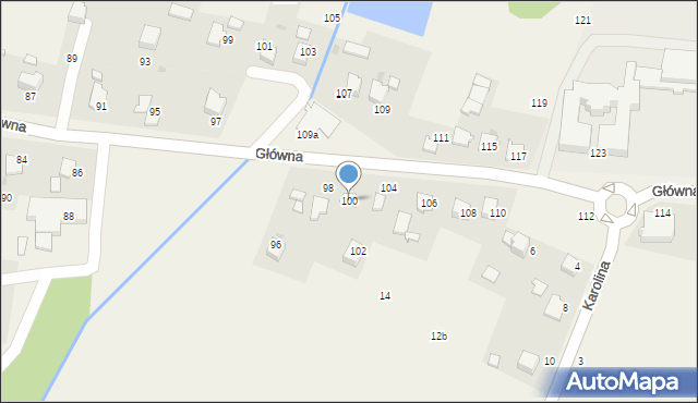 Osiek, Główna, 100, mapa Osiek