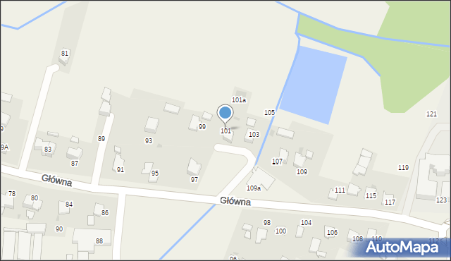 Osiek, Główna, 101, mapa Osiek