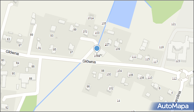 Osiek, Główna, 109a, mapa Osiek