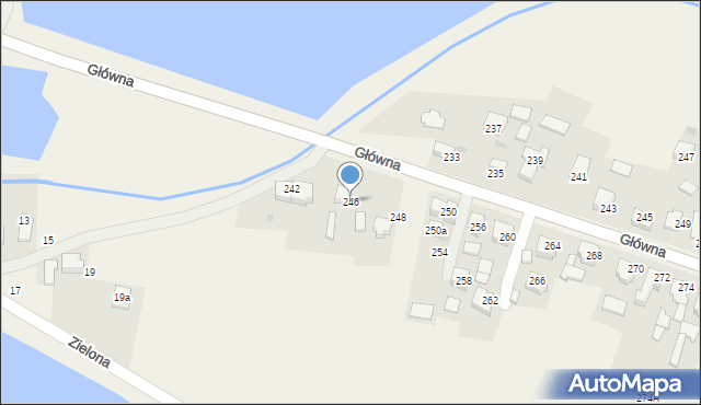 Osiek, Główna, 246, mapa Osiek