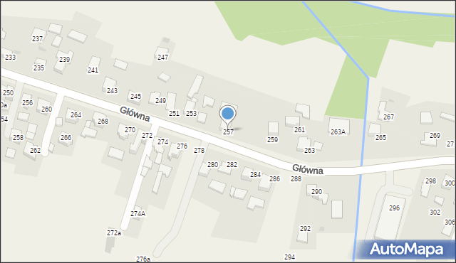 Osiek, Główna, 257, mapa Osiek
