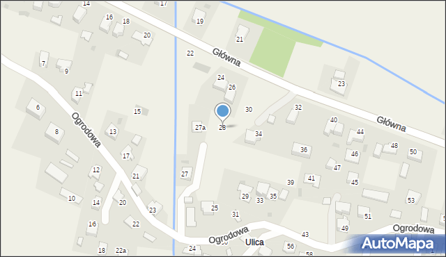 Osiek, Główna, 28, mapa Osiek