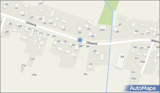 Osiek, Główna, 286, mapa Osiek